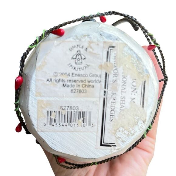 Snowman Enesco Birds On Rake 2004 Vintage Figurine Christmas Winter Hat - Picture 4 of 4